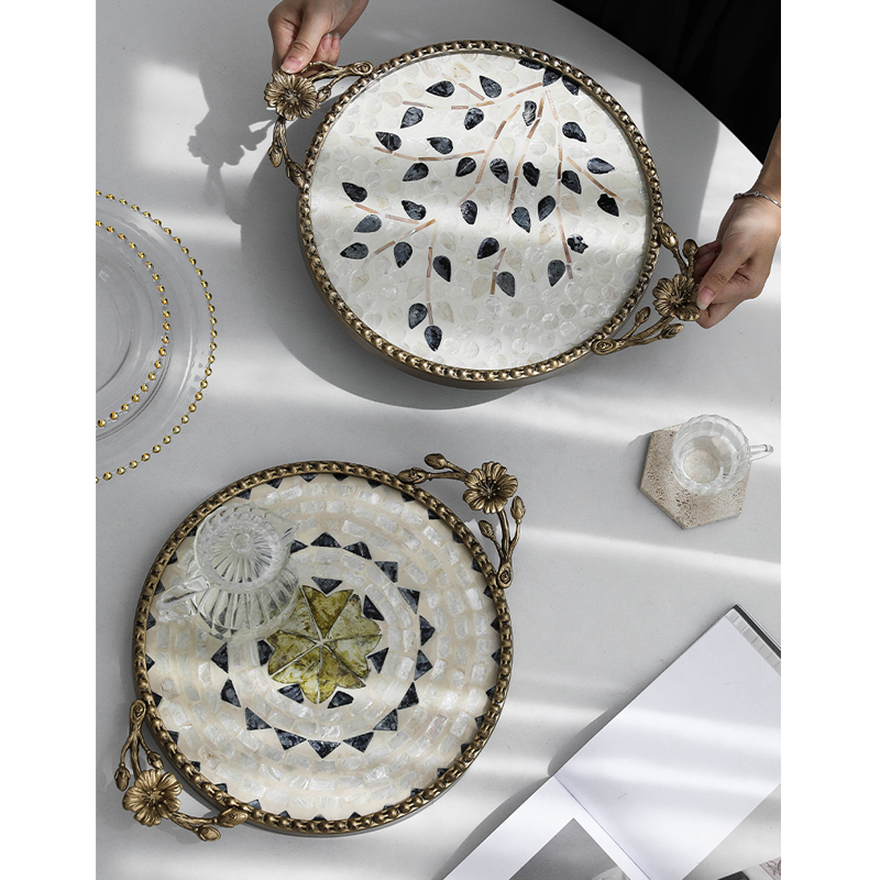 Luxury Skincare Organizer - Creatieve luxe met schelp versierde metalen
