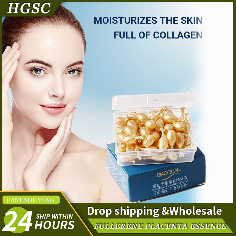 Placenta Extract Serum - 50PCS Gezicht Serum Hyaluronzuur Capsules Serum
