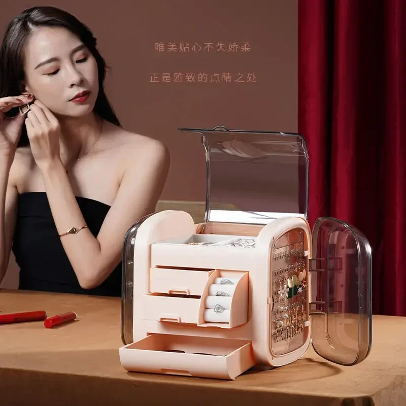 Luxury Skincare Organizer - Luxe LED Cosmeticaschuitje met HD-spiegel -