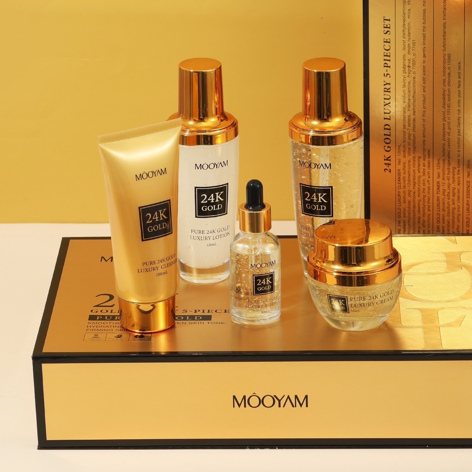 Luxury Skincare Line - 24K Gold LUXE Hydraterende Anti-Rimpel Set